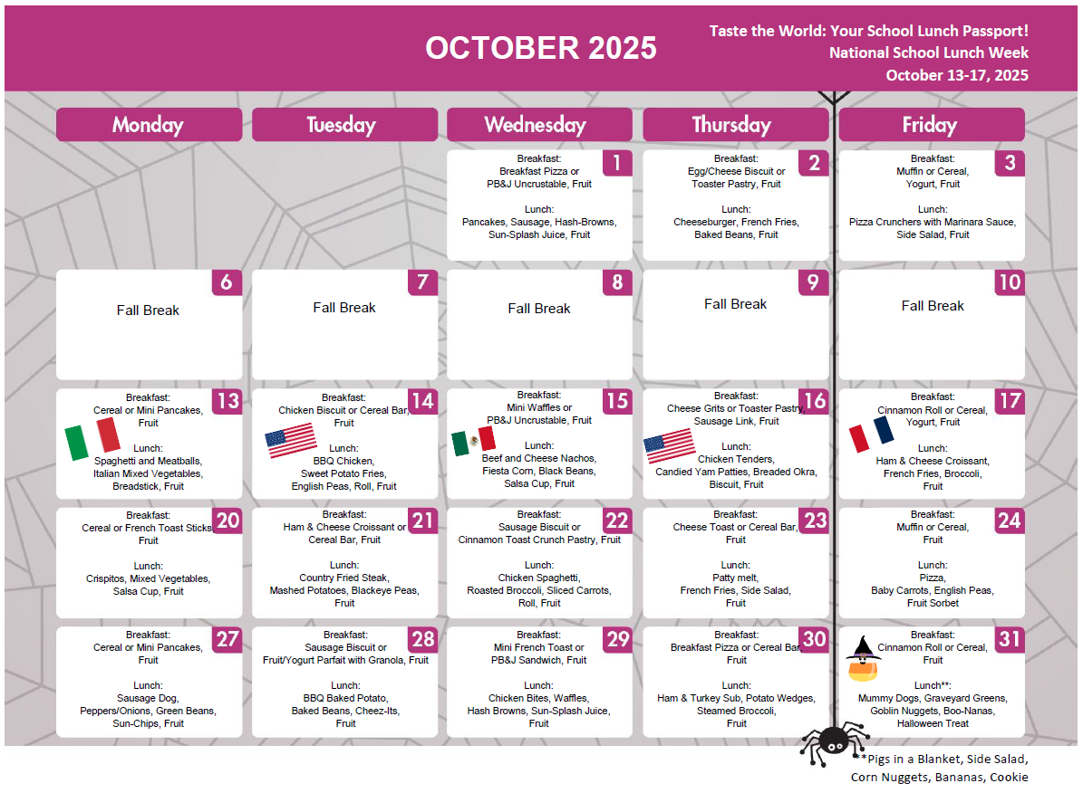 October Menu